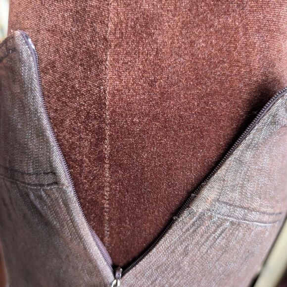 Unique find Mocha brown tired boho  denim jean maxi skirt size 6 - Picture 5 of 9